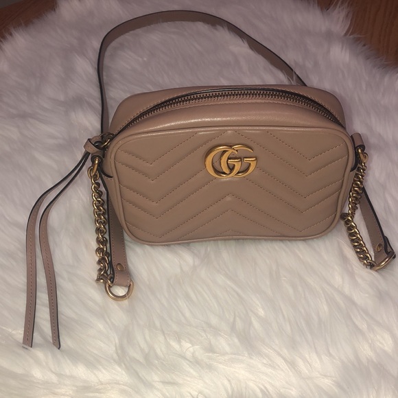 The mini Gucci Marmot chain shoulder bag. Dusty pink. - Picture 2 of 16